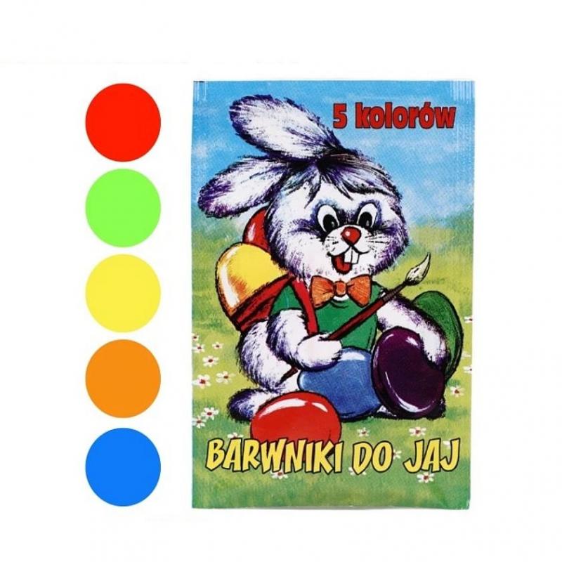 BARWNIKI DO JAJEK 5 KOLORÓW